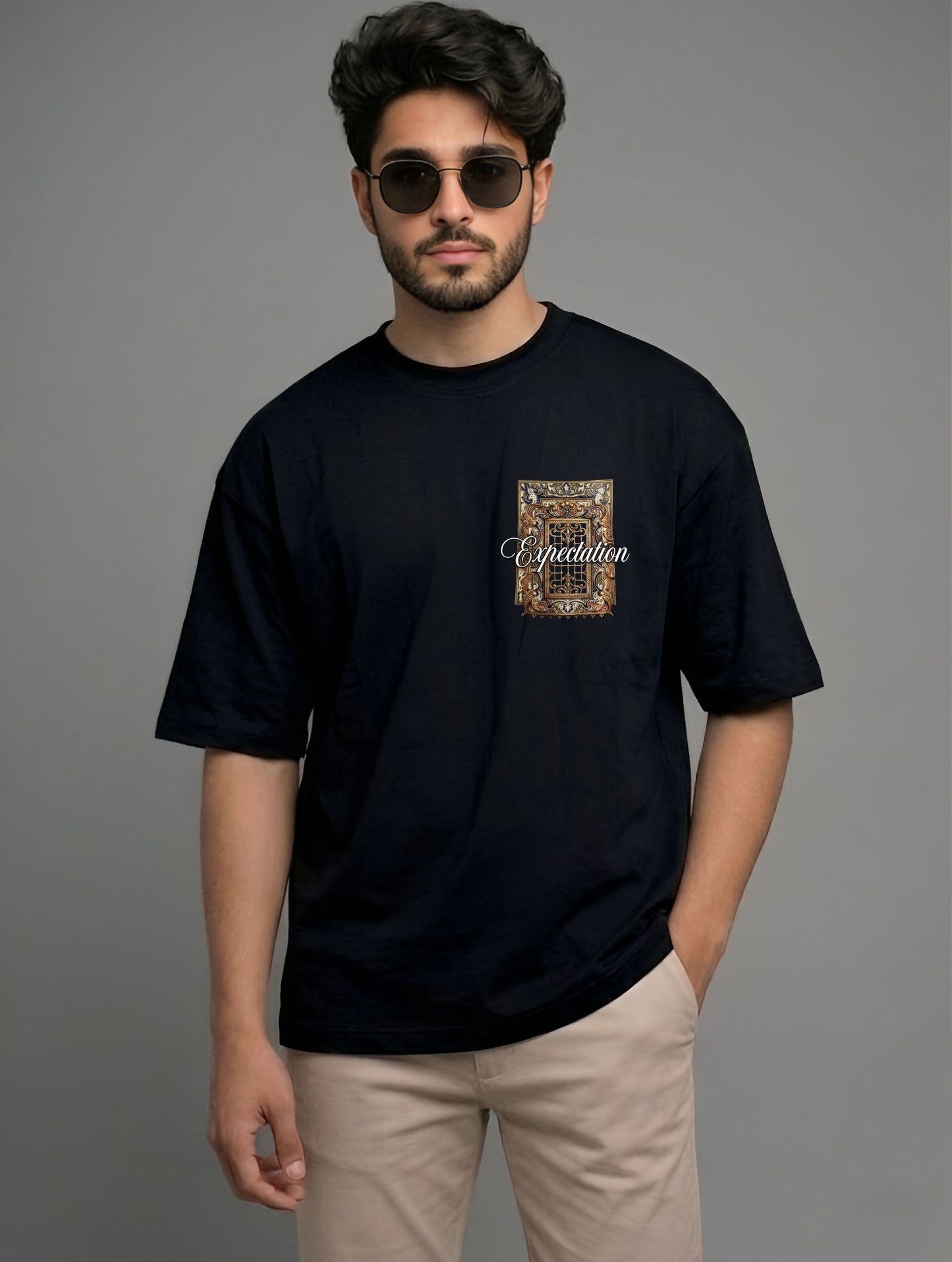 Evenway Expectation Art Graphic Oversized Streetwear Tee