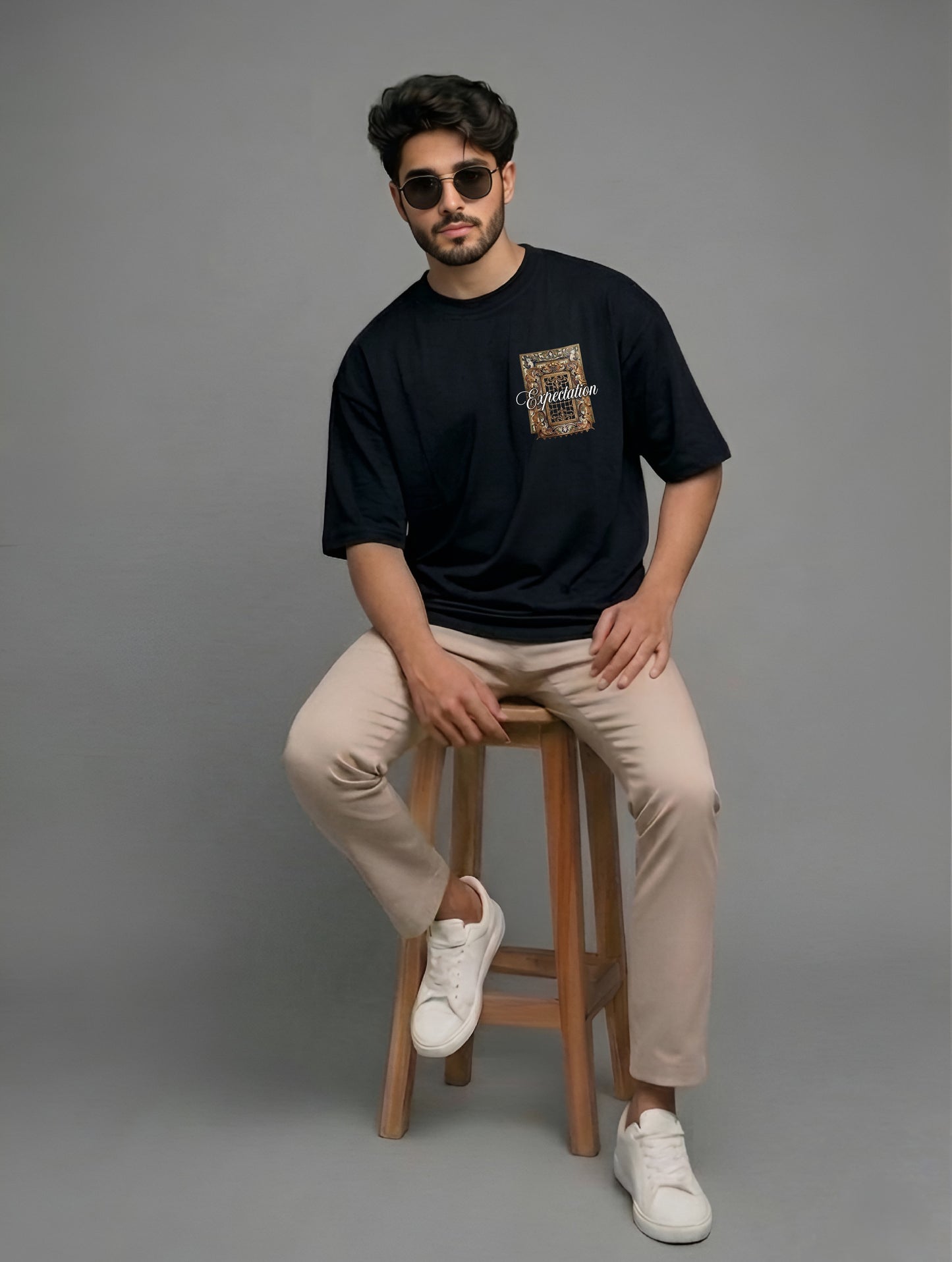 Evenway Expectation Art Graphic Oversized Streetwear Tee
