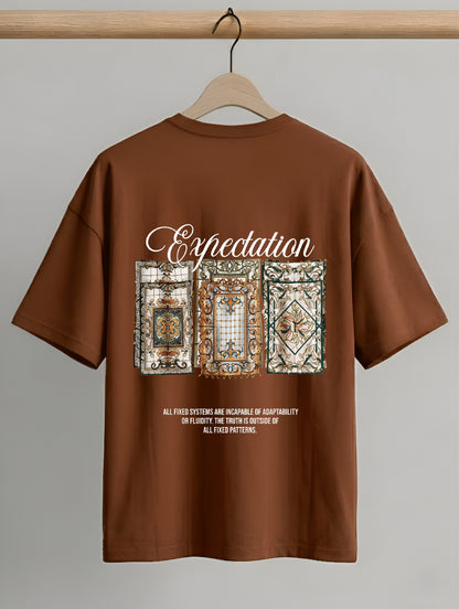 Evenway Expectation Art Graphic Oversized Streetwear Tee