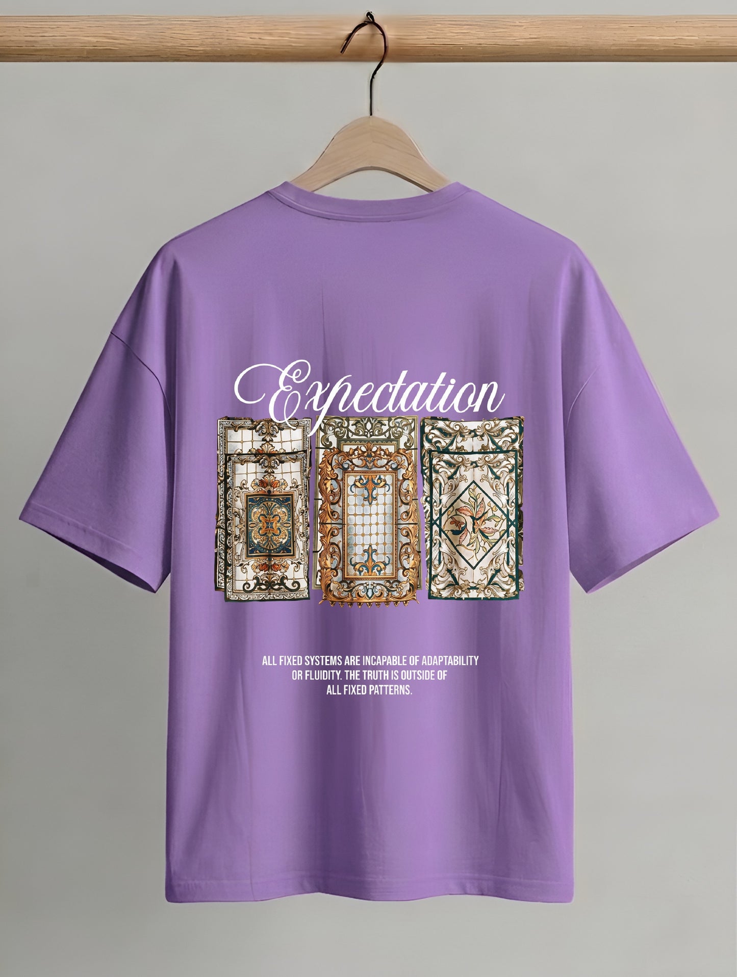 Evenway Expectation Art Graphic Oversized Streetwear Tee