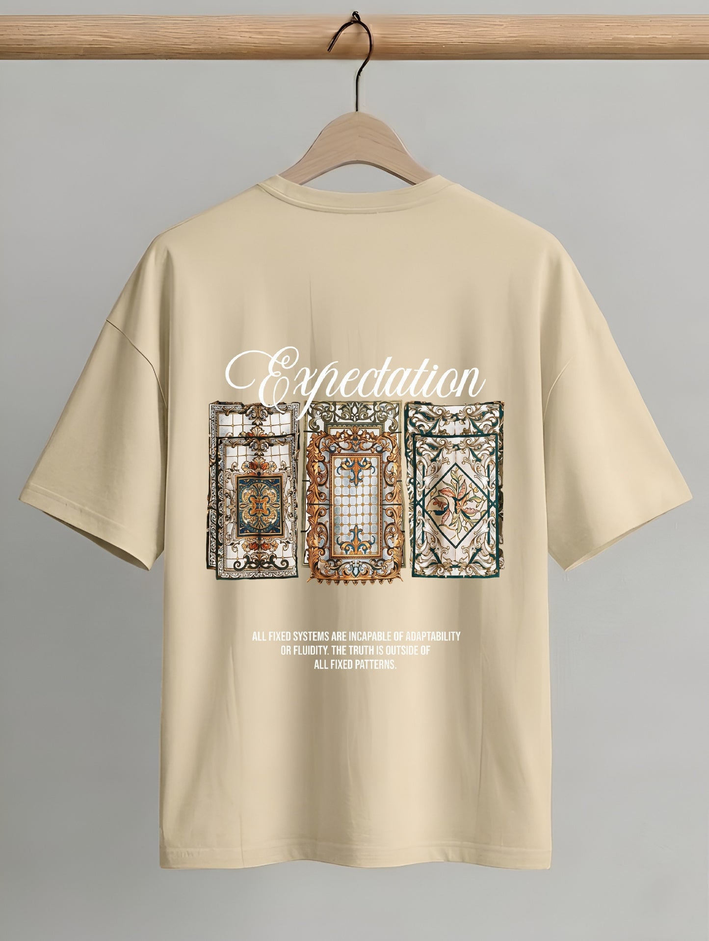 Evenway Expectation Art Graphic Oversized Streetwear Tee