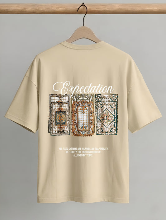 Evenway Expectation Art Graphic Oversized T-Shirt – Premium Streetwear Aesthetic Tee