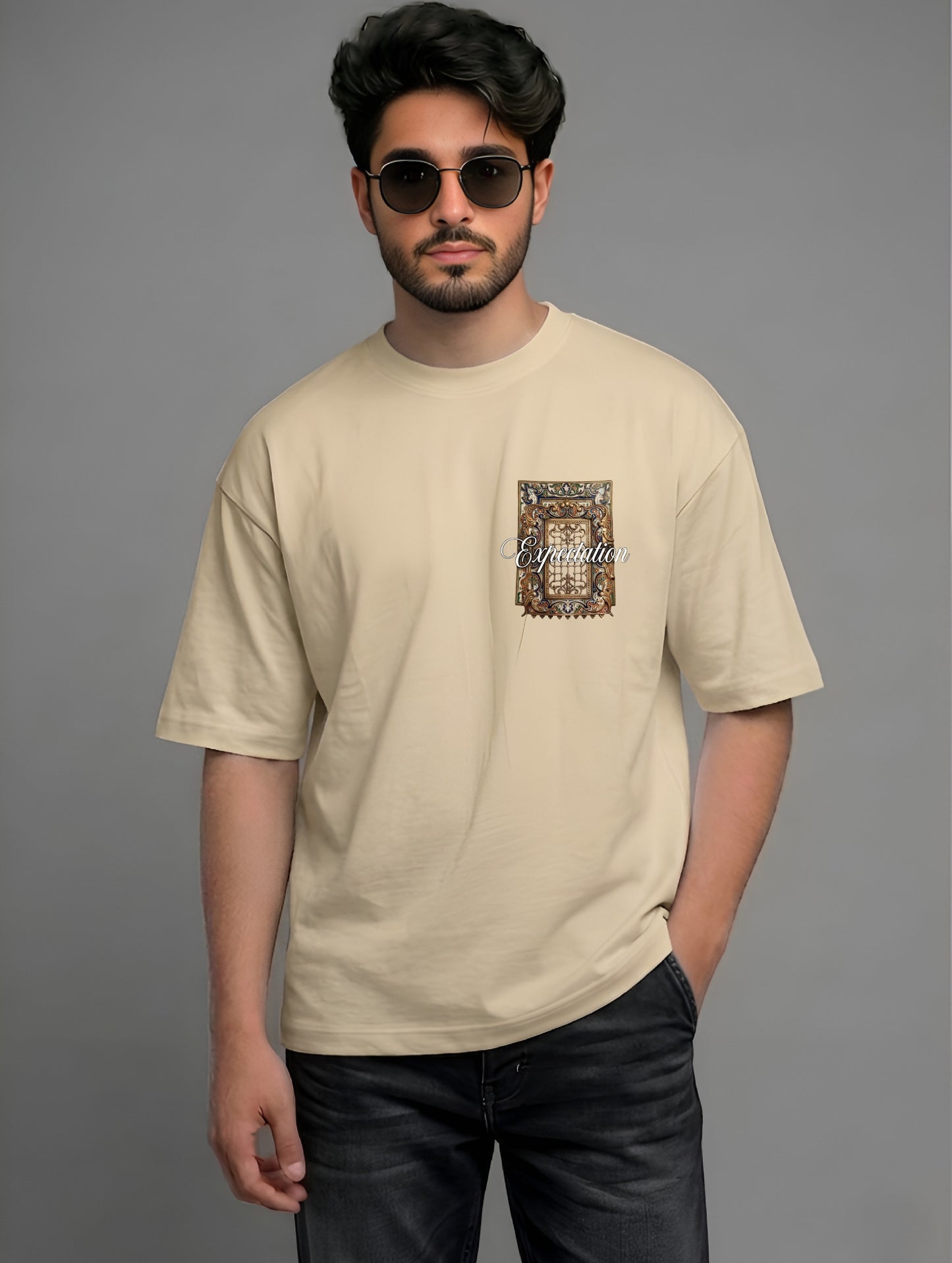 Evenway Expectation Art Graphic Oversized Streetwear Tee