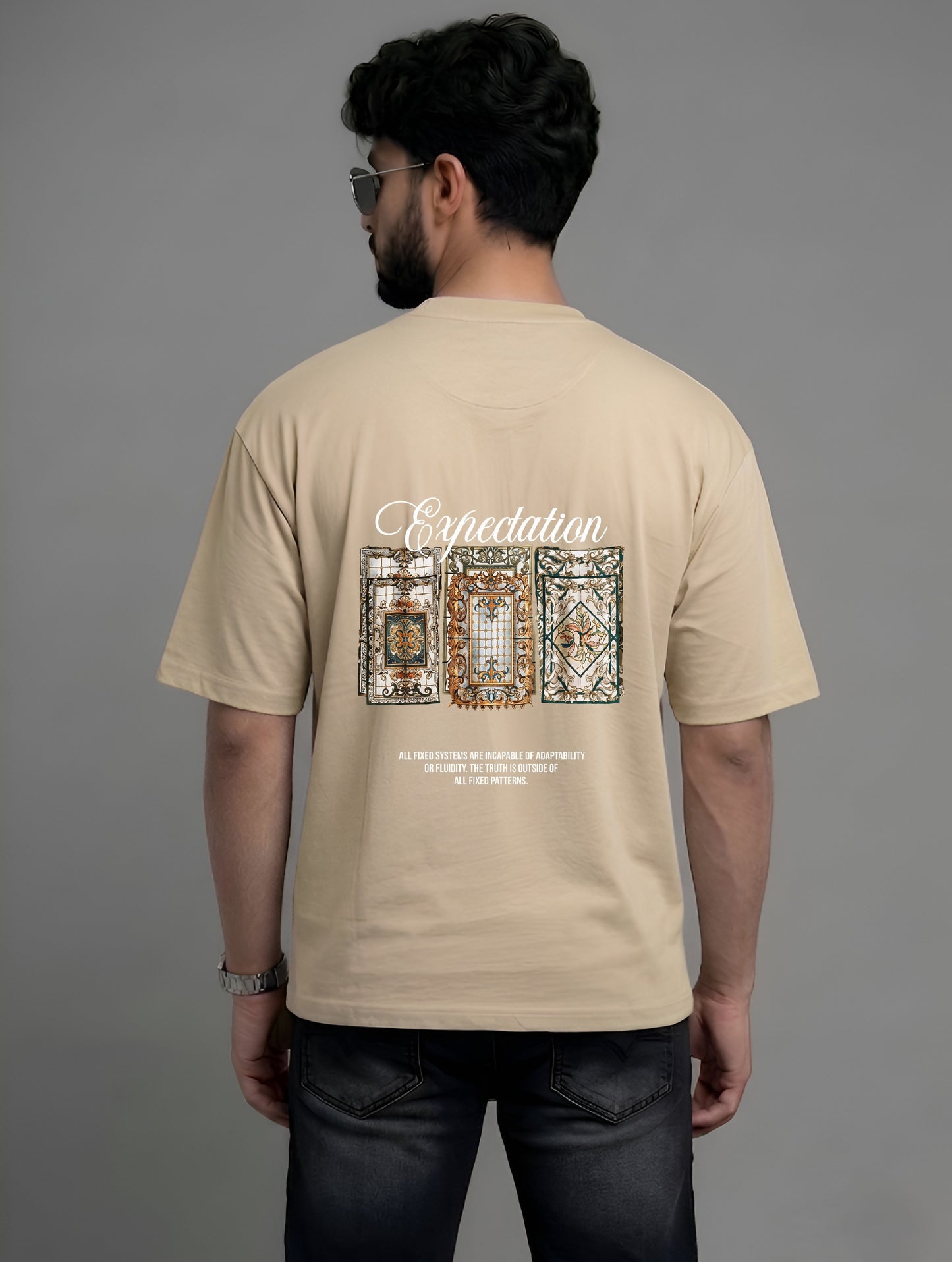 Evenway Expectation Art Graphic Oversized Streetwear Tee