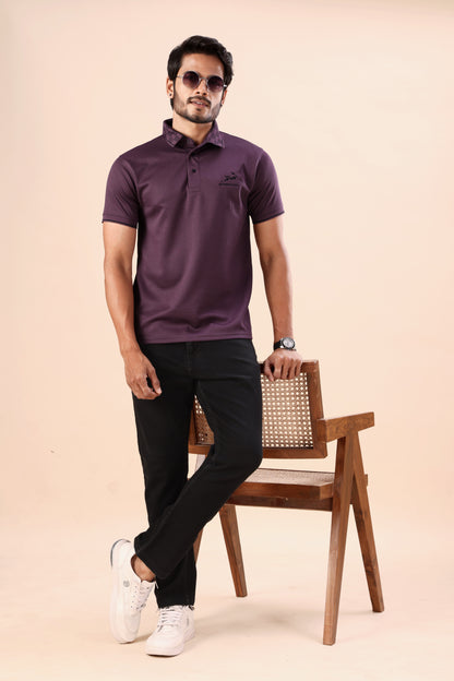 Evenway Men's Premium Textured Polo Shirt for Casual Wear
