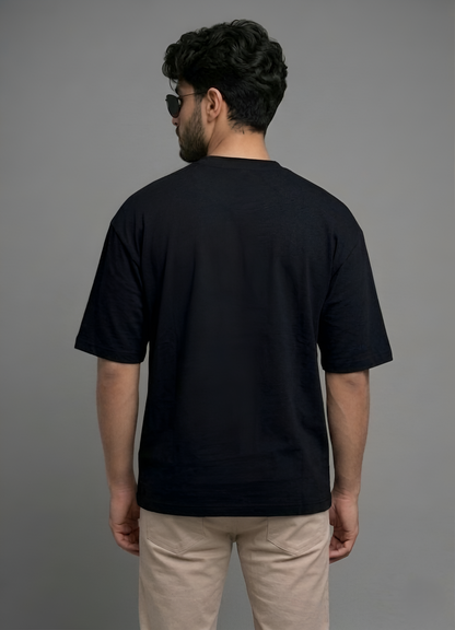 Premium Unisex Oversized Black Heavyweight Drop Shoulder Tee
