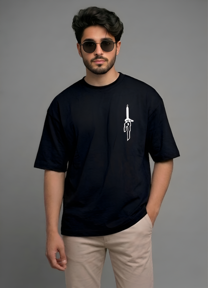 Evenway "Left It All Behind" Graphic Oversized T-Shirt – Premium Black Anime Streetwear