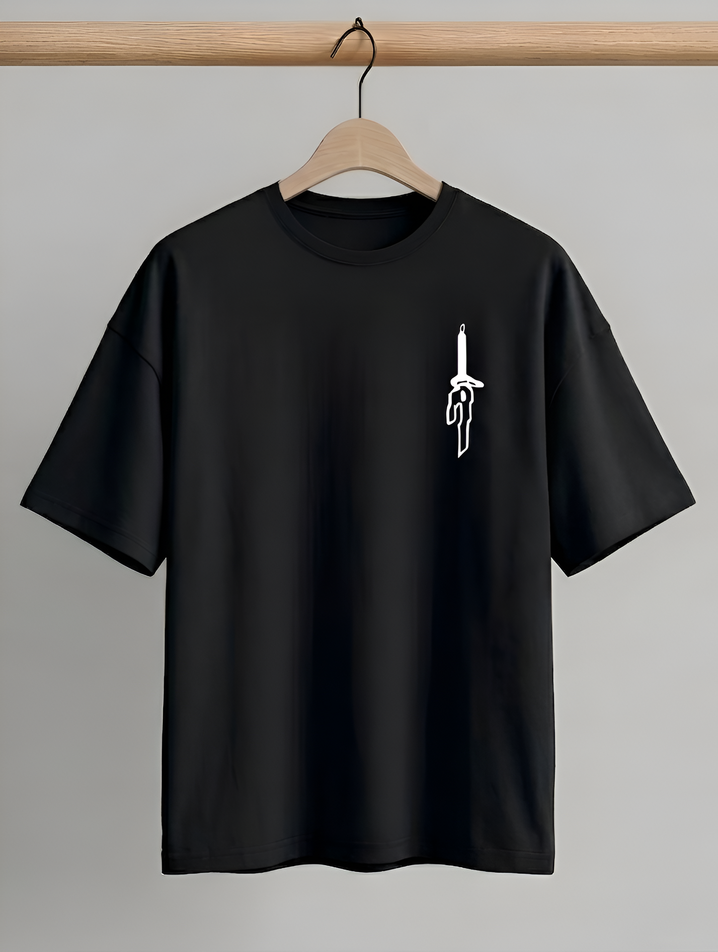 Evenway "Left It All Behind" Graphic Oversized T-Shirt – Premium Black Anime Streetwear