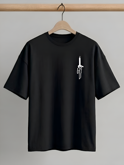 Evenway "Left It All Behind" Graphic Oversized T-Shirt – Premium Black Anime Streetwear