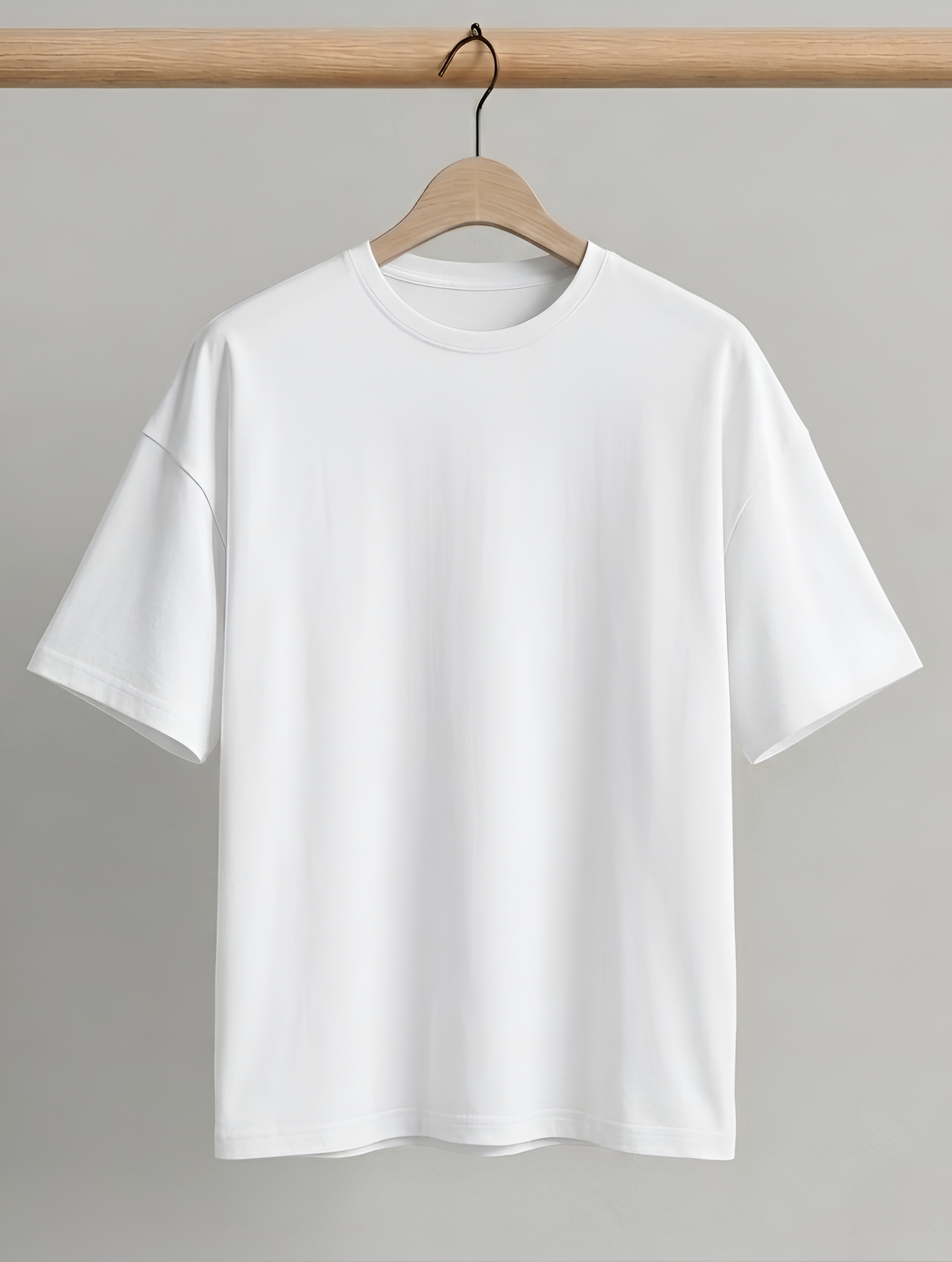 Premium Oversized White Heavyweight Drop Shoulder Cotton Tee