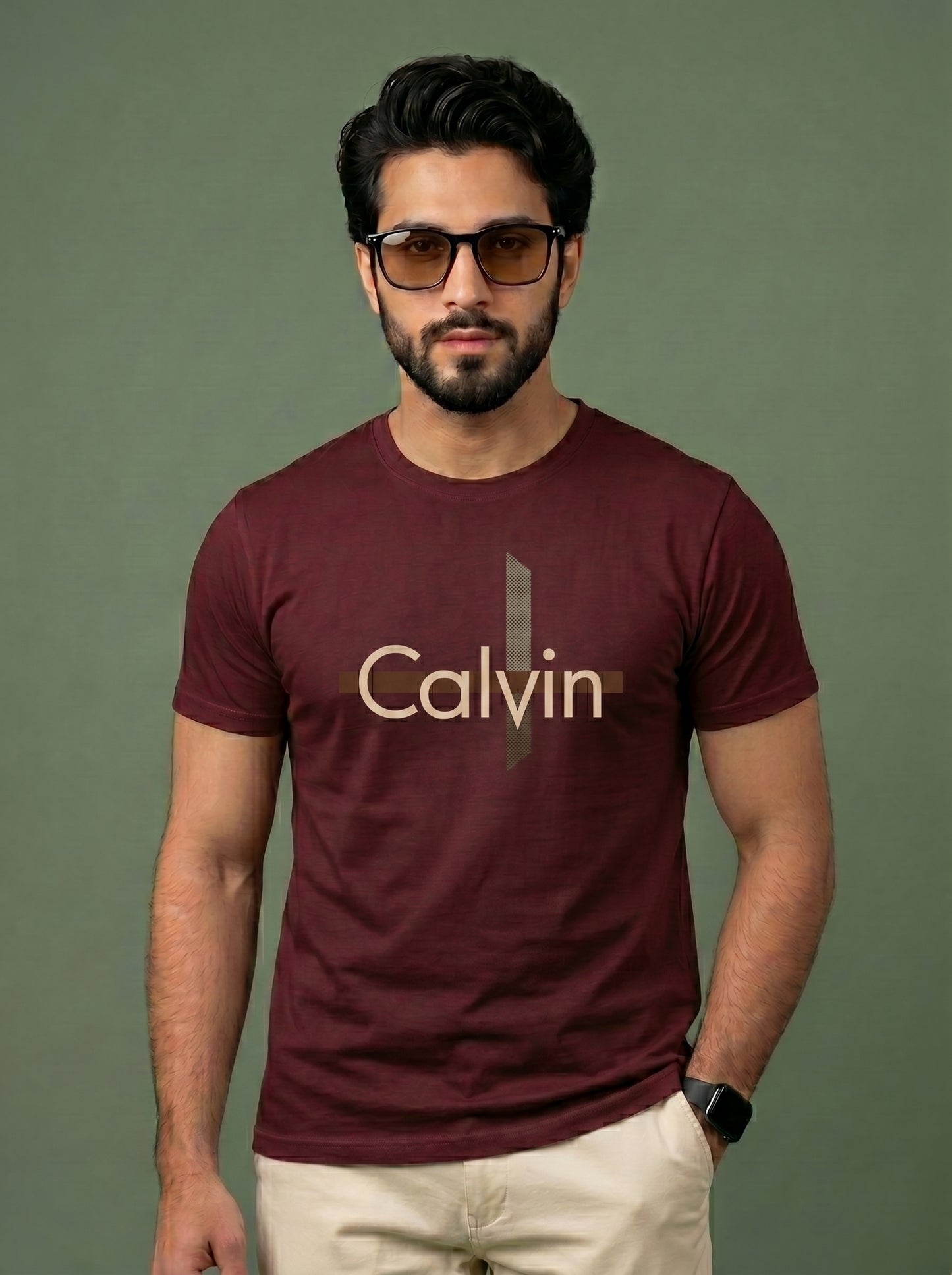 Premium Men's "Calvin" Graphic Logo T-Shirt | Modern Style