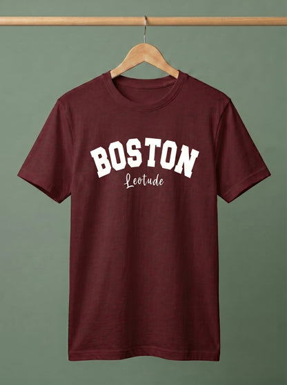 Men's "Boston" Graphic T-Shirt | Premium Cotton Crewneck Tee | Casual Streetwear