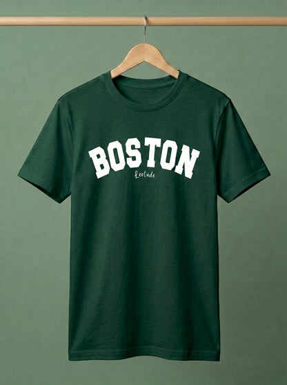 Men's "Boston" Graphic T-Shirt | Premium Cotton Crewneck Tee | Casual Streetwear
