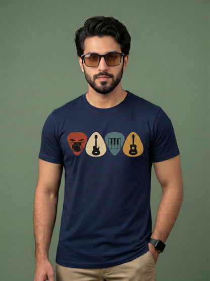 Vintage Music Instrument Graphic T-Shirt
