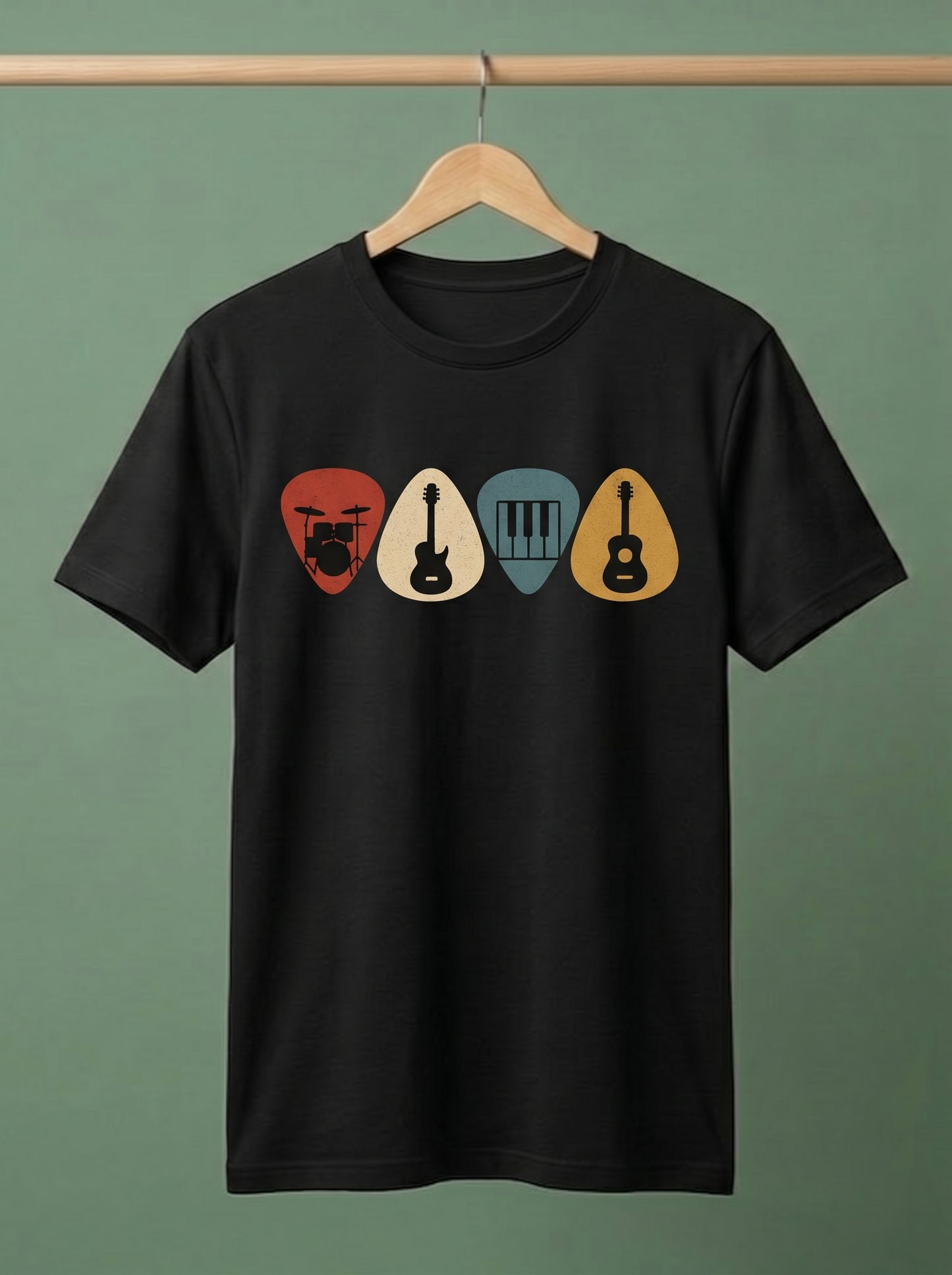 Vintage Music Instrument Graphic T-Shirt
