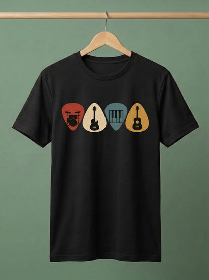 Vintage Music Instrument Graphic T-Shirt