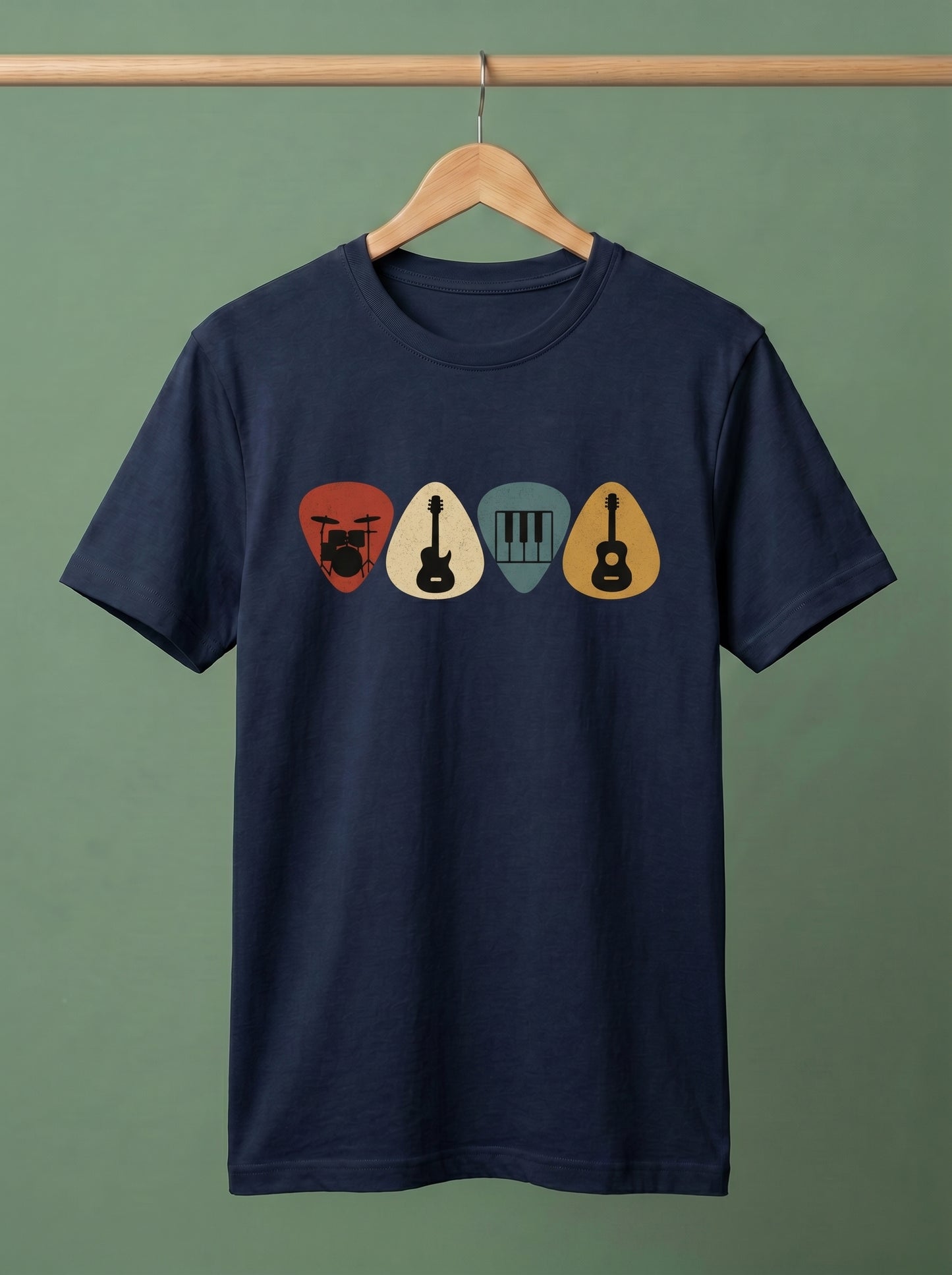 Vintage Music Instrument Graphic T-Shirt