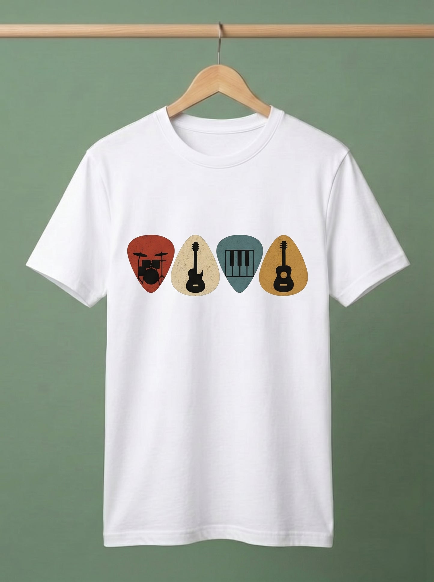 Vintage Music Instrument Graphic T-Shirt