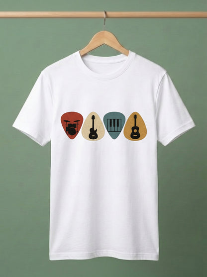 Vintage Music Instrument Graphic T-Shirt