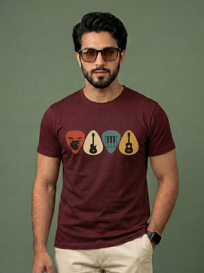 Vintage Music Instrument Graphic T-Shirt