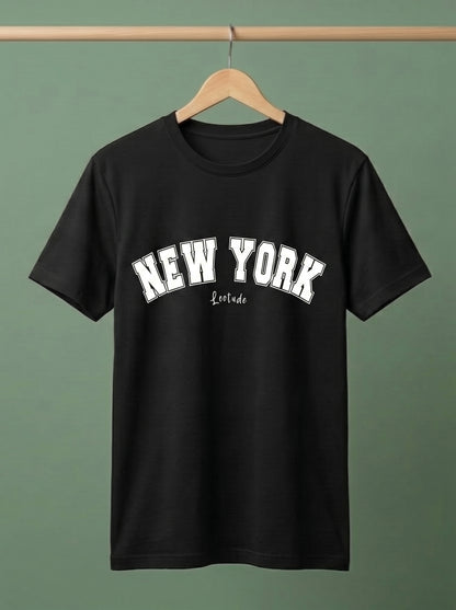 Men's "New York" Graphic T-Shirt | Premium Cotton Casual Tee | Streetwear Style