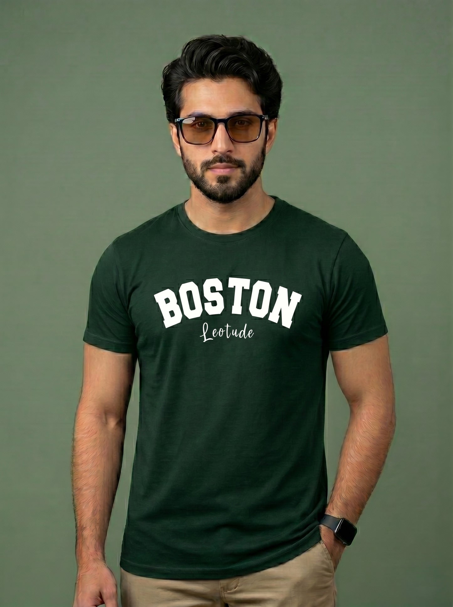 Men's "Boston" Graphic T-Shirt | Premium Cotton Crewneck Tee | Casual Streetwear