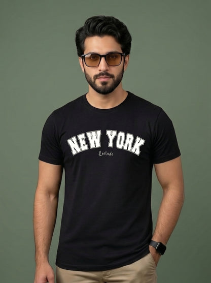 Men's "New York" Graphic T-Shirt | Premium Cotton Casual Tee | Streetwear Style