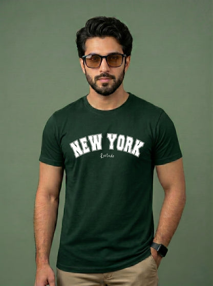 Men's "New York" Graphic T-Shirt | Premium Cotton Casual Tee | Streetwear Style