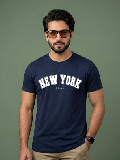 Men's "New York" Graphic T-Shirt | Premium Cotton Casual Tee | Streetwear Style
