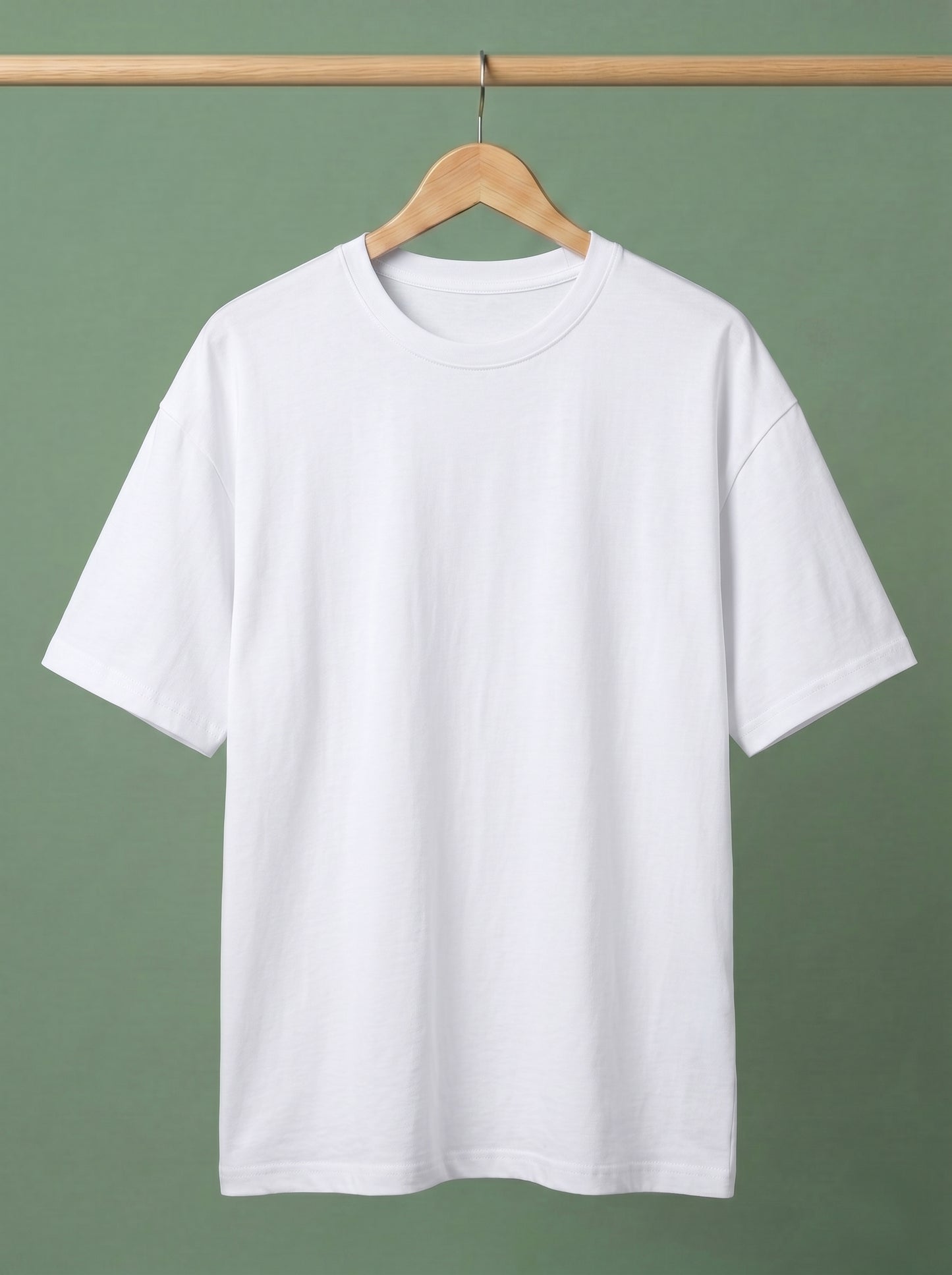 UrbanStyle Men's 240 GSM Oversized Plain T-Shirt | Relaxed Fit Heavyweight Crew Neck Cotton Tee