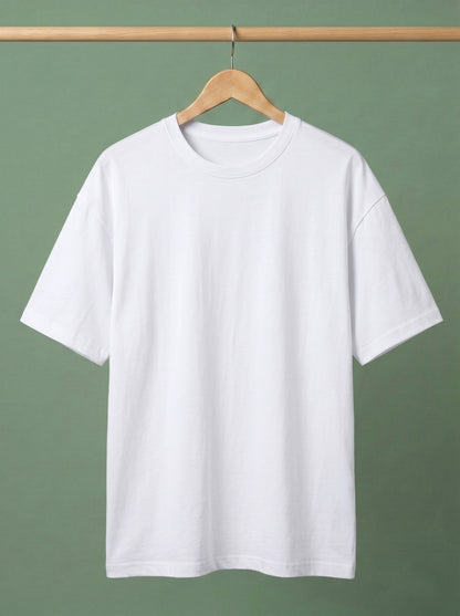 UrbanStyle Men's 240 GSM Oversized Plain T-Shirt | Relaxed Fit Heavyweight Crew Neck Cotton Tee