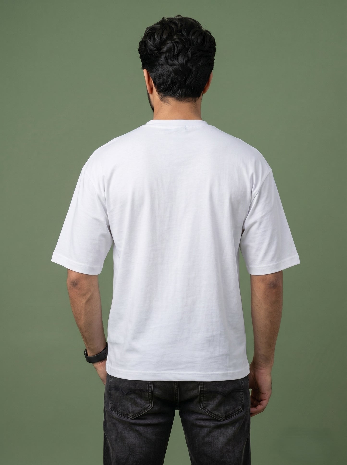 UrbanStyle Men's 240 GSM Oversized Plain T-Shirt | Relaxed Fit Heavyweight Crew Neck Cotton Tee