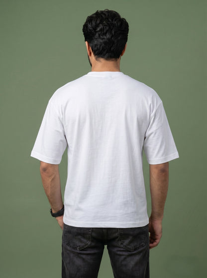 UrbanStyle Men's 240 GSM Oversized Plain T-Shirt | Relaxed Fit Heavyweight Crew Neck Cotton Tee