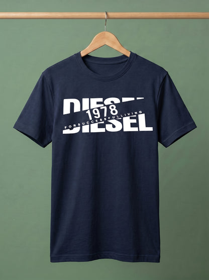 Evenway Men's Diesel 1978 Graphic Printed T-Shirt | Premium Cotton Casual Round Neck Tee