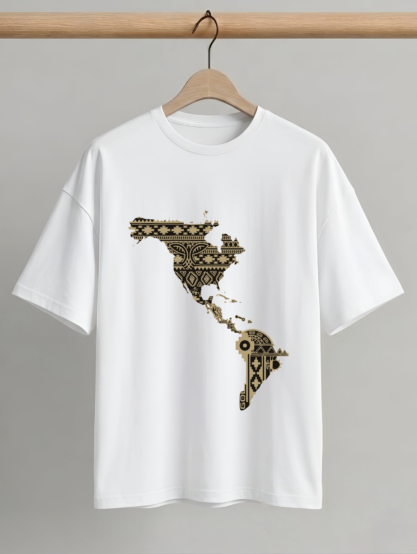 Evenway Latin America Map Graphic Premium Cotton Oversized Tee