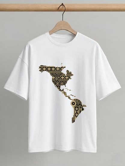 Evenway Latin America Map Graphic Premium Cotton Oversized Tee