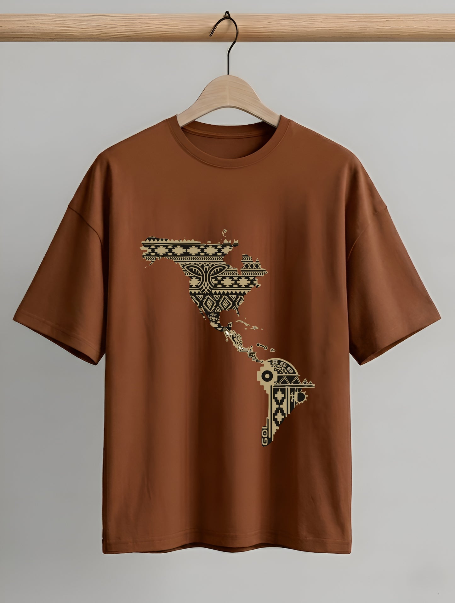 Evenway Latin America Map Graphic Premium Cotton Oversized Tee