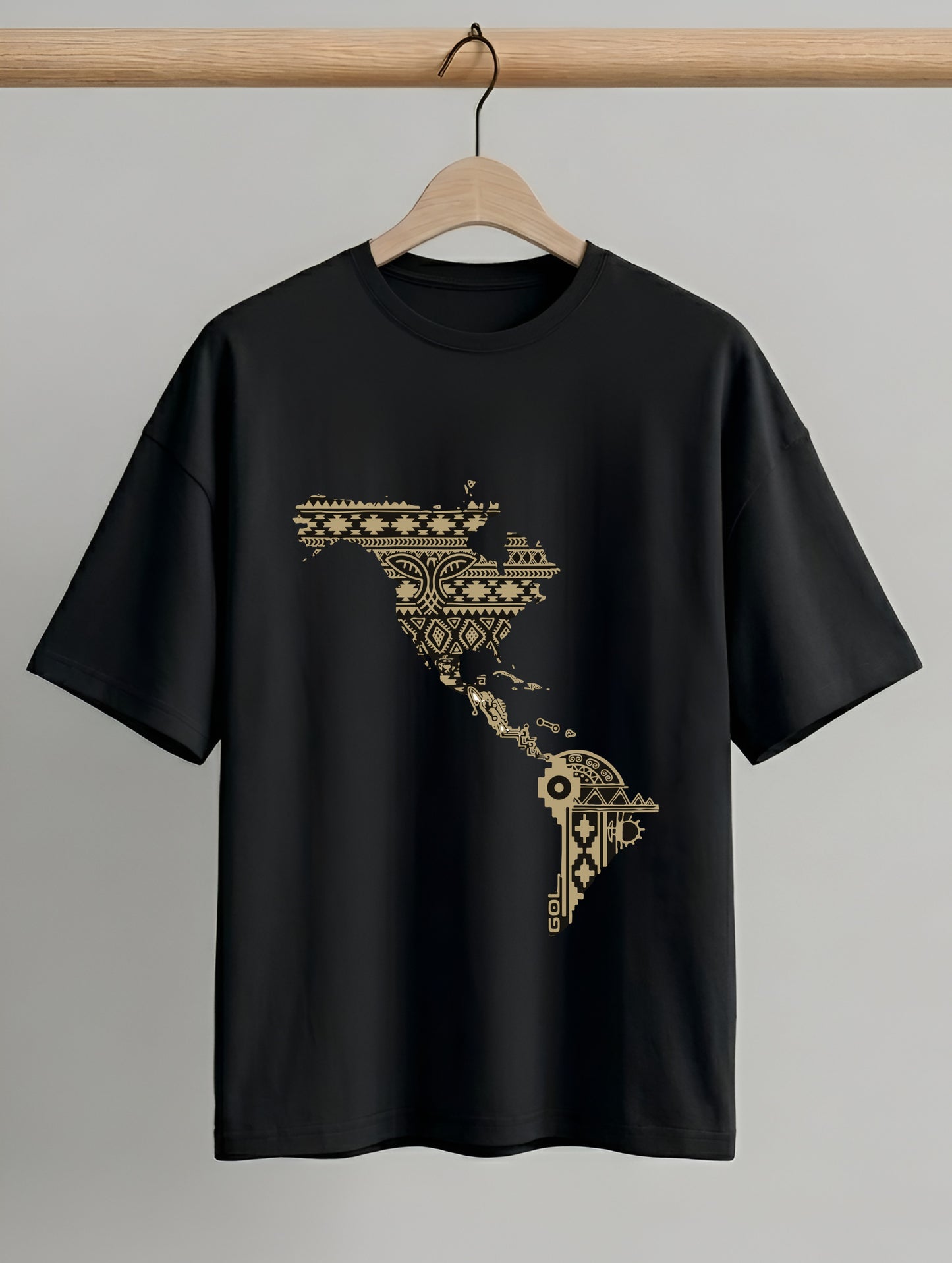 Evenway Latin America Map Graphic Premium Cotton Oversized Tee