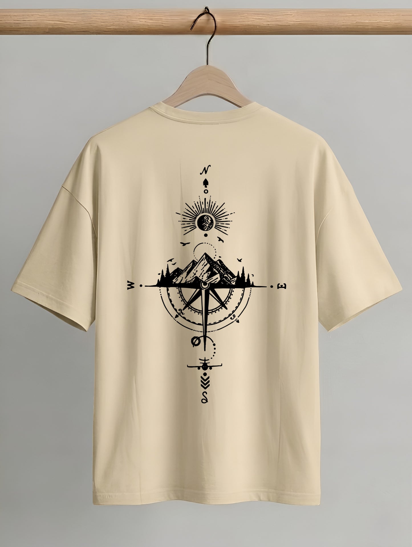 Evenway Adventure Compass Mountain Graphic Outdoor Explorer Tee
