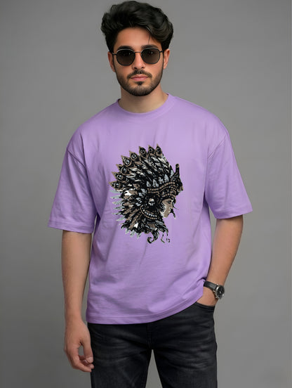 Evenway Tribal Feather Headdress Graphic Native Inspired Tee