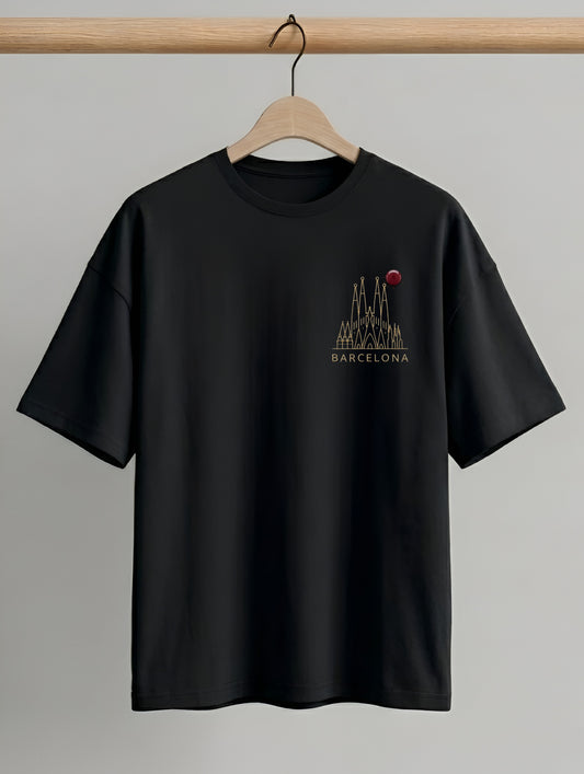 Evenway Barcelona Vintage Graphic Oversized T-Shirt – Premium Cotton Streetwear