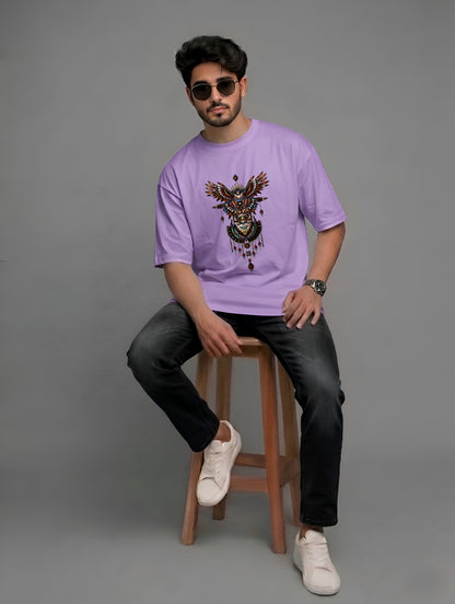 Evenway Tribal Phoenix Oversized Premium Totem Graphic Tee