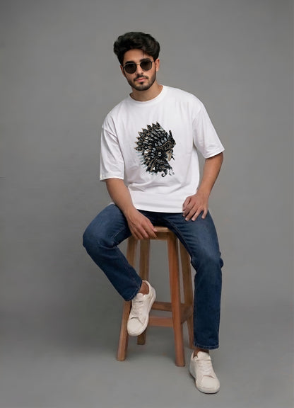 Evenway Tribal Feather Headdress Graphic Native Inspired Tee