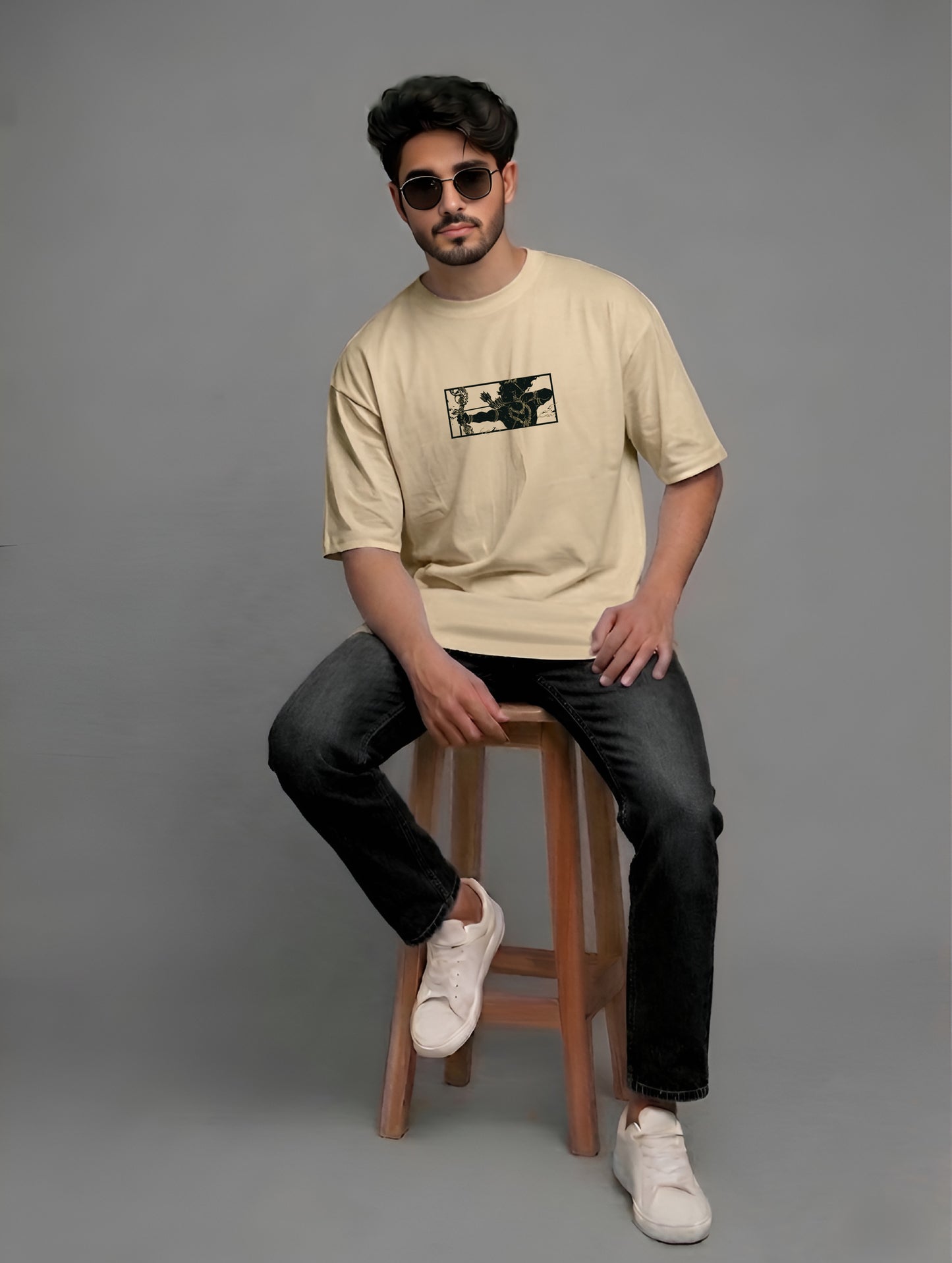 Evenway Lord Rama Archer Graphic Premium Cotton Oversized Shirt