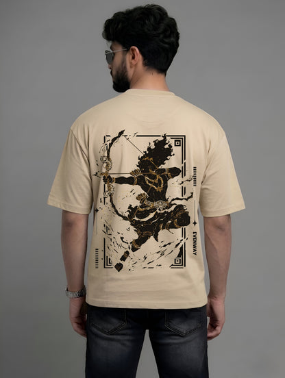 Evenway Lord Rama Archer Graphic Premium Cotton Oversized Shirt