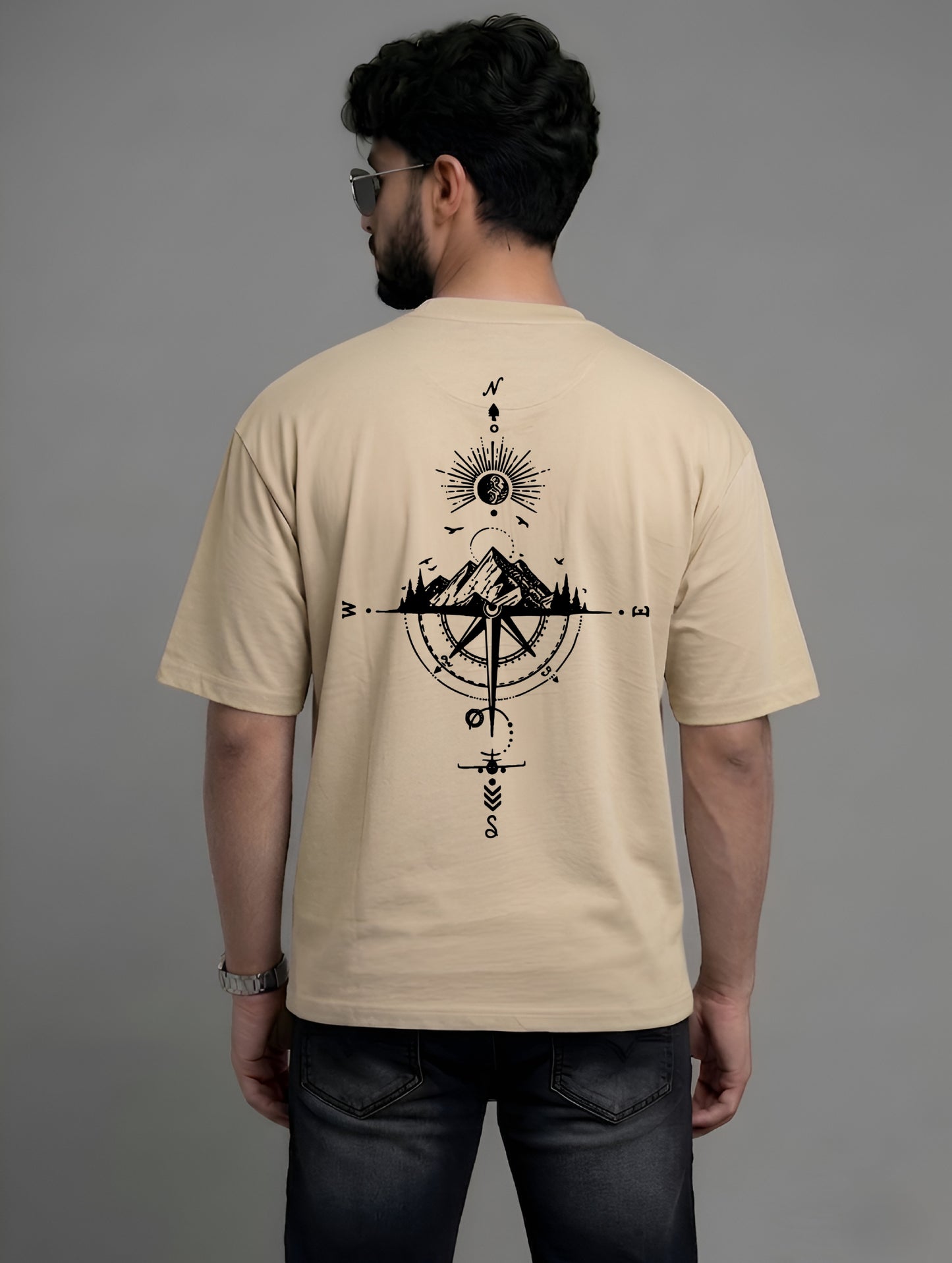 Evenway Adventure Compass Mountain Graphic Outdoor Explorer Tee