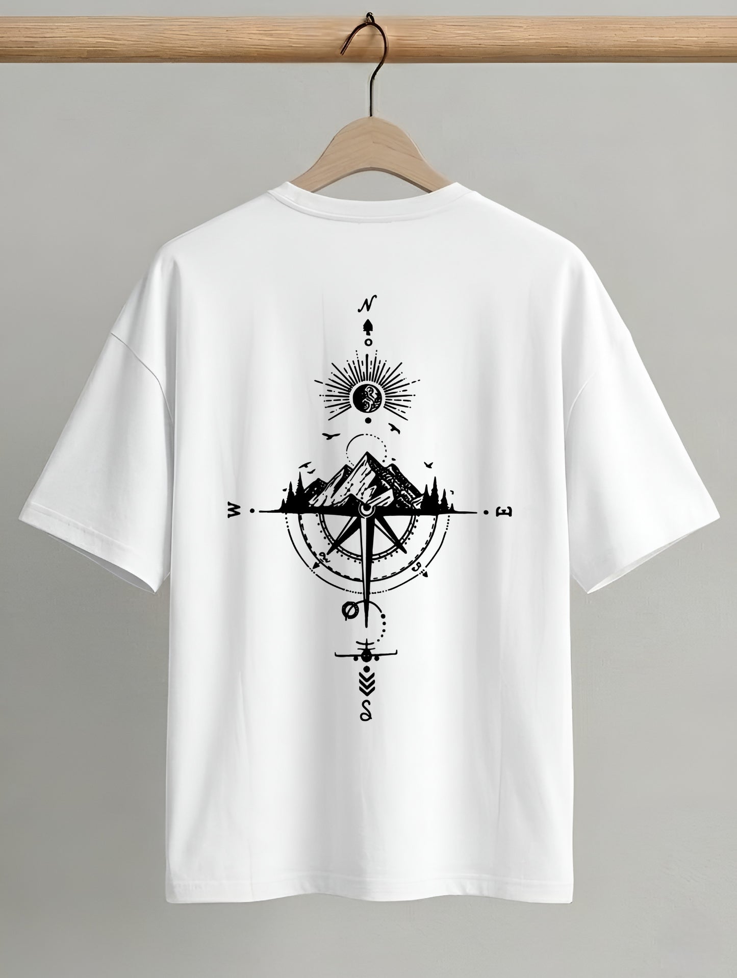 Evenway Adventure Compass Mountain Graphic Outdoor Explorer Tee