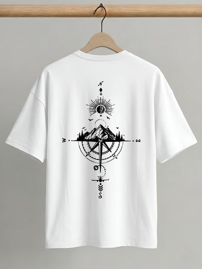 Evenway Adventure Compass Mountain Graphic Outdoor Explorer Tee