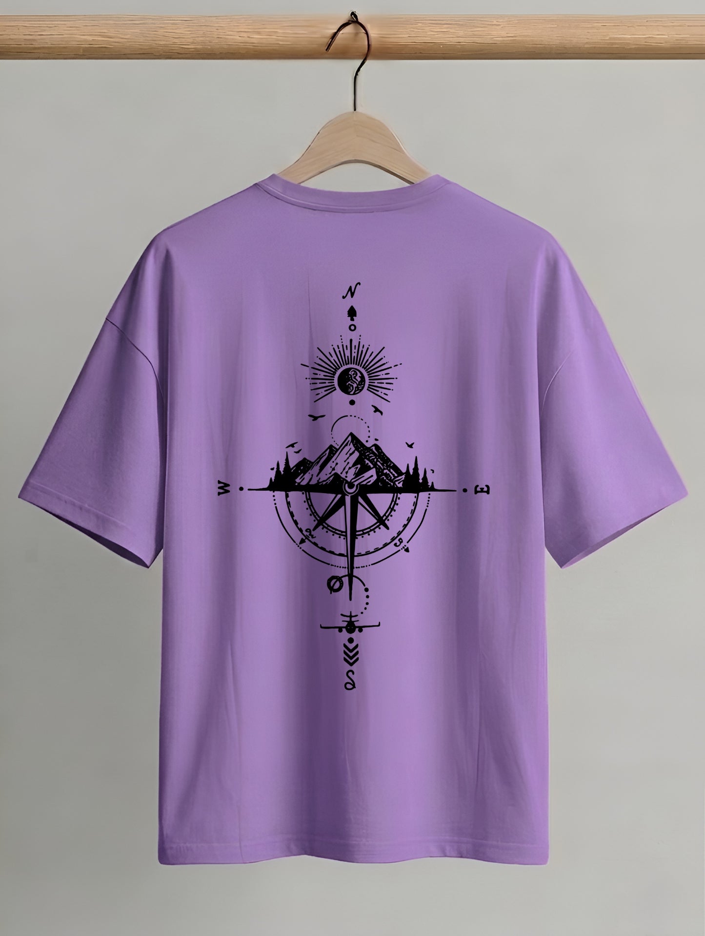 Evenway Adventure Compass Mountain Graphic Outdoor Explorer Tee