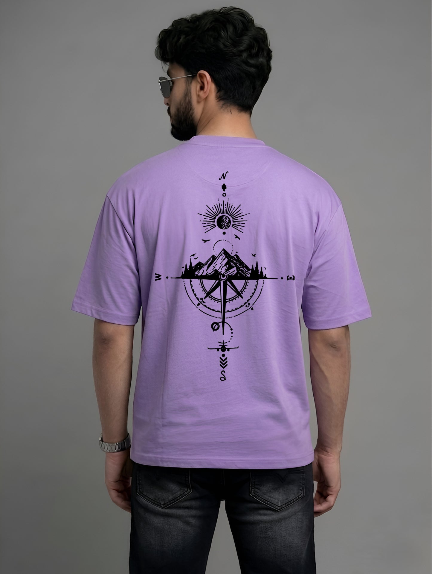 Evenway Adventure Compass Mountain Graphic Outdoor Explorer Tee